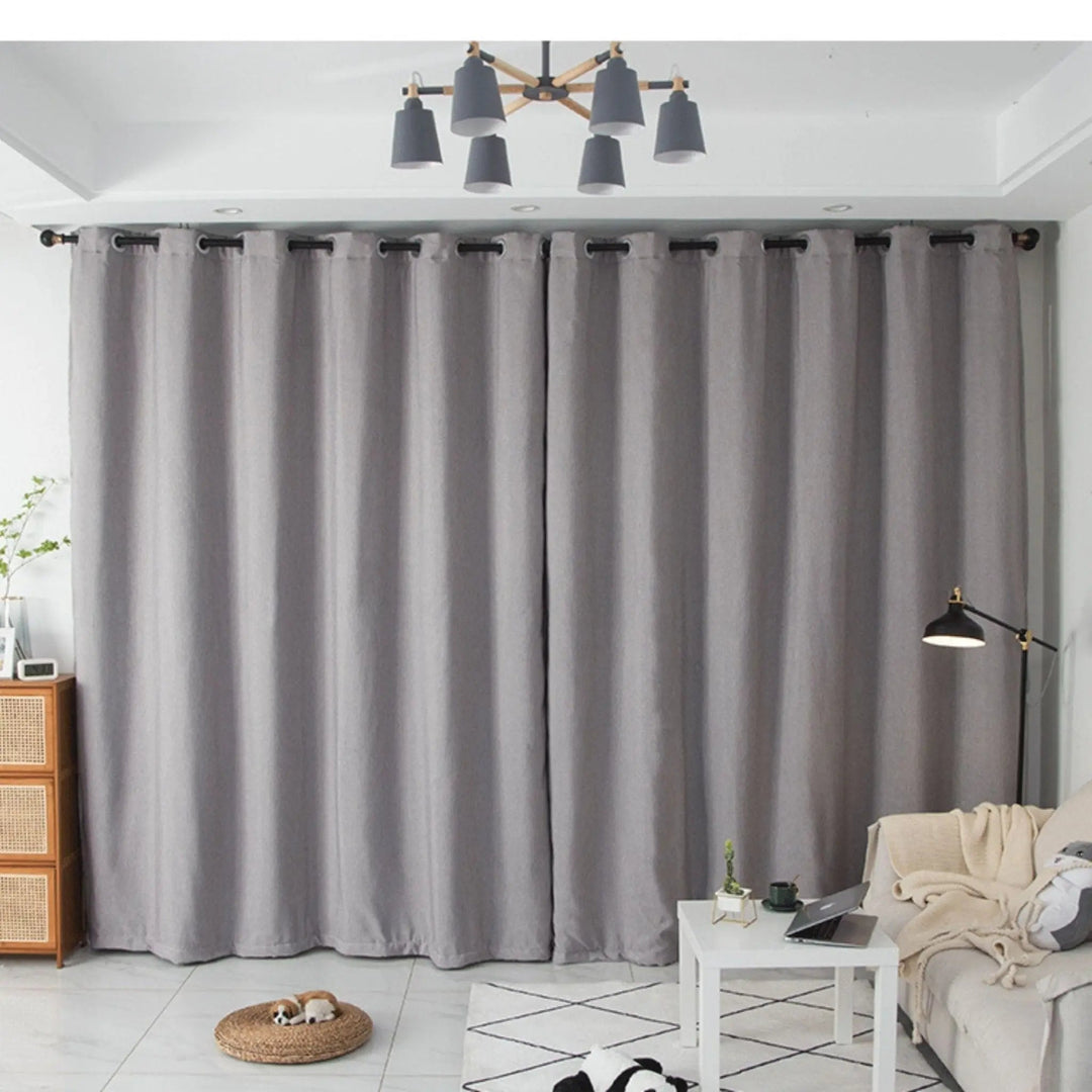 Double rideaux salon - Gris - 3 - Beauger