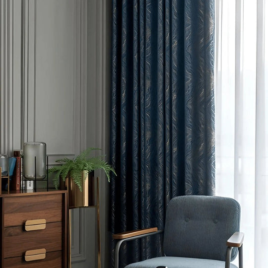 Rideaux salon moderne - Bleu - 3 - Beauger